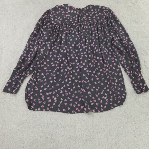 Magda Butrym Silk Floral Print Blouse Golem High Low Side‎ Slit - Picture 2 of 16